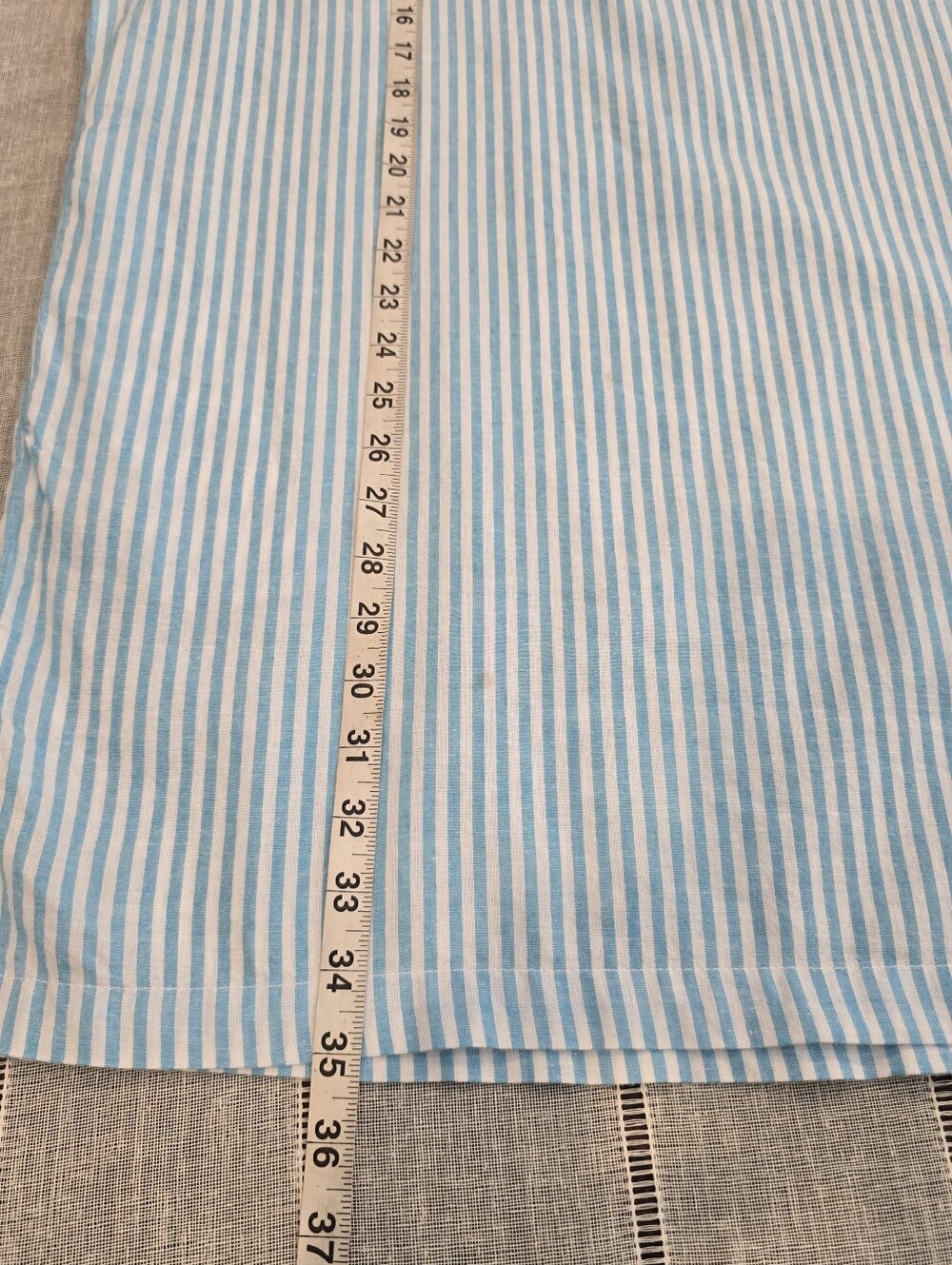 La Relaxed Cotton And Linen Dress Striped Blue/white Size Large - Picture 8 of 11